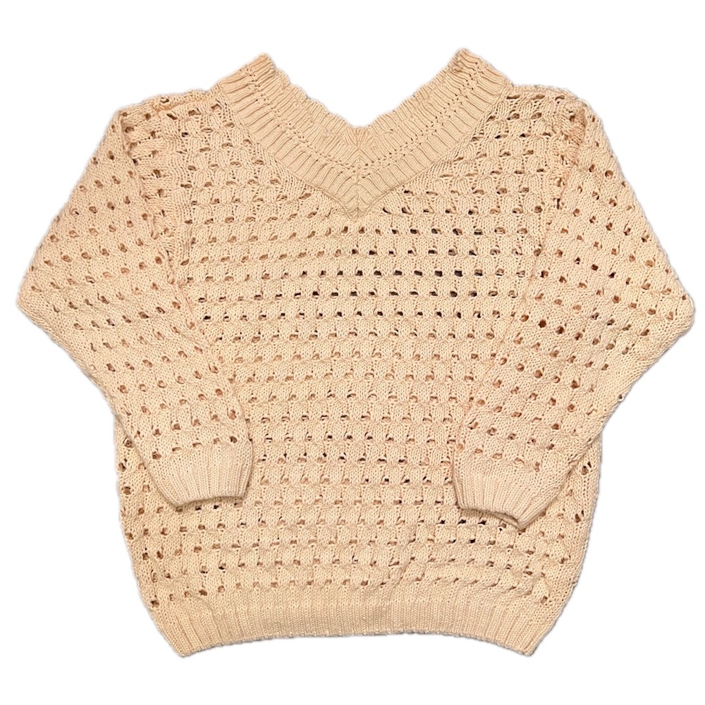 Fenn Wright & Manson cream sweater medium vintage woven